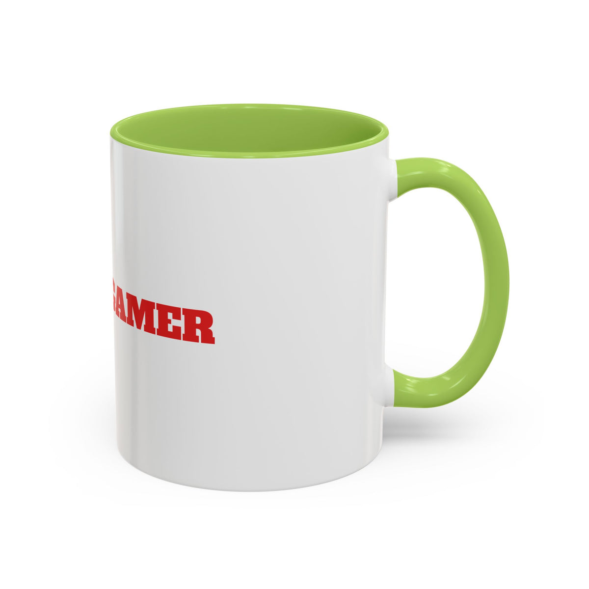 Angry Gamer Accent Coffee Mug — Bold Red Typography Gaming Gift (11/15oz)