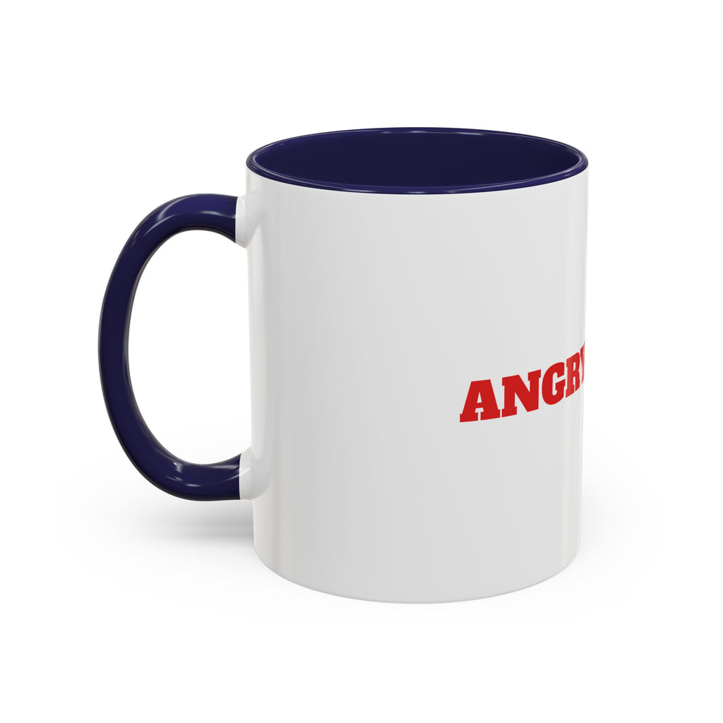Angry Gamer Accent Coffee Mug — Bold Red Typography Gaming Gift (11/15oz)