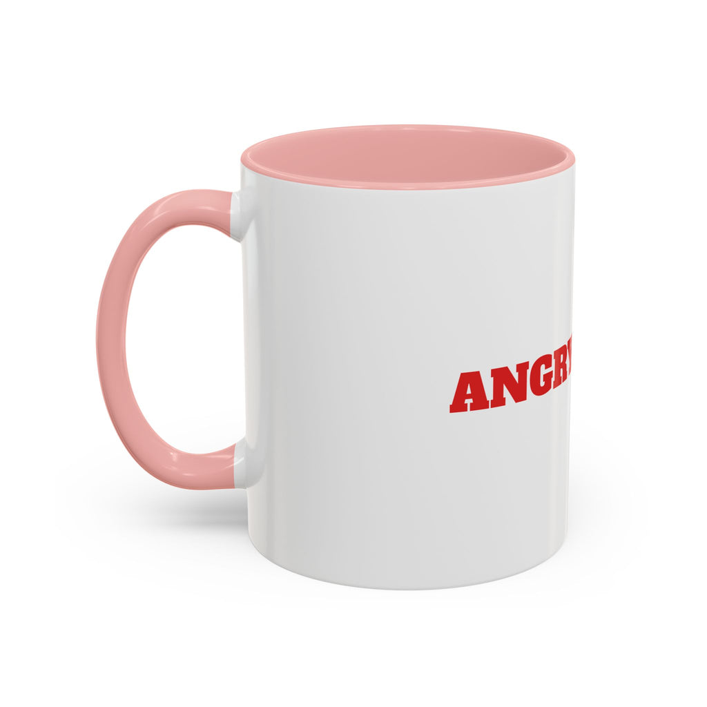 Angry Gamer Accent Coffee Mug — Bold Red Typography Gaming Gift (11/15oz)
