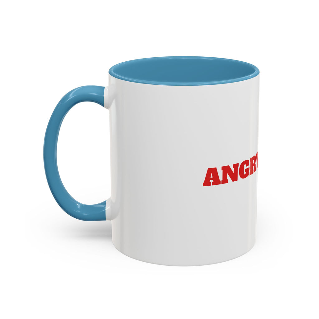 Angry Gamer Accent Coffee Mug — Bold Red Typography Gaming Gift (11/15oz)