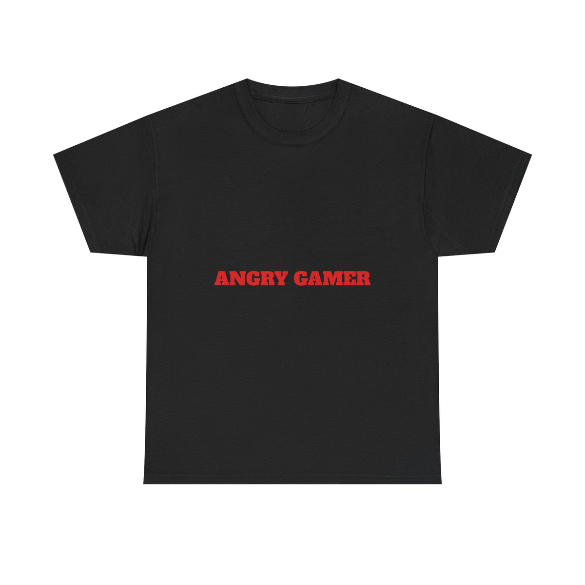 Angry Gamer T-Shirt - Minimal Red Text Gaming Tee