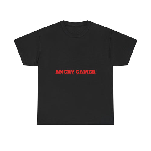 Angry Gamer T-Shirt - Minimal Red Text Gaming Tee