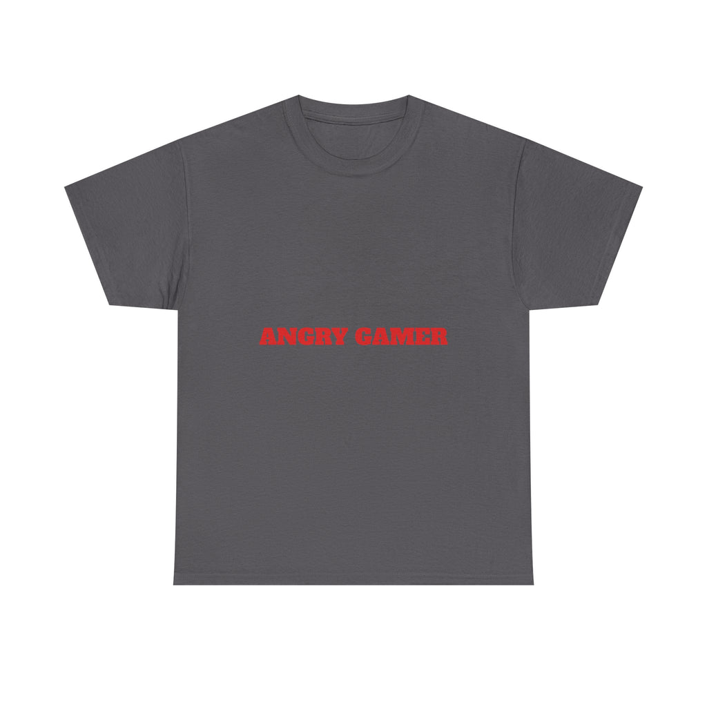 Angry Gamer T-Shirt - Minimal Red Text Gaming Tee
