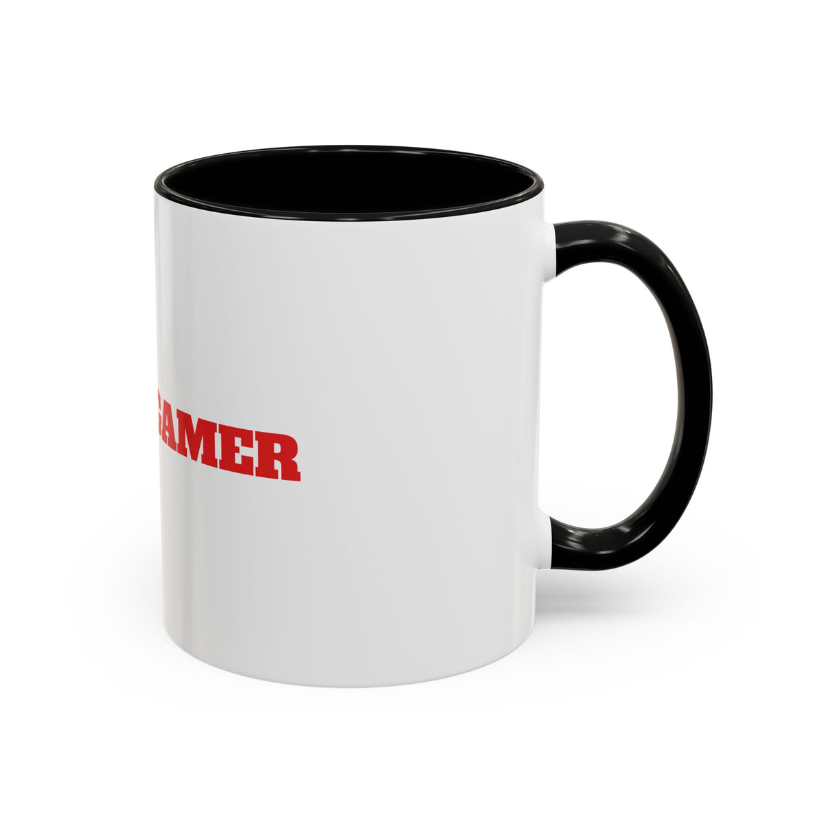 Angry Gamer Accent Coffee Mug — Bold Red Typography Gaming Gift (11/15oz)