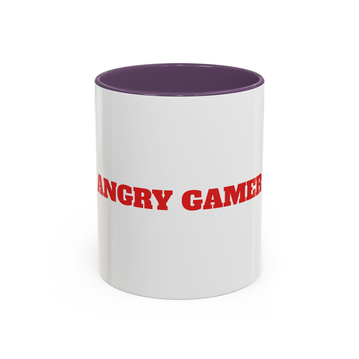 Angry Gamer Accent Coffee Mug — Bold Red Typography Gaming Gift (11/15oz)