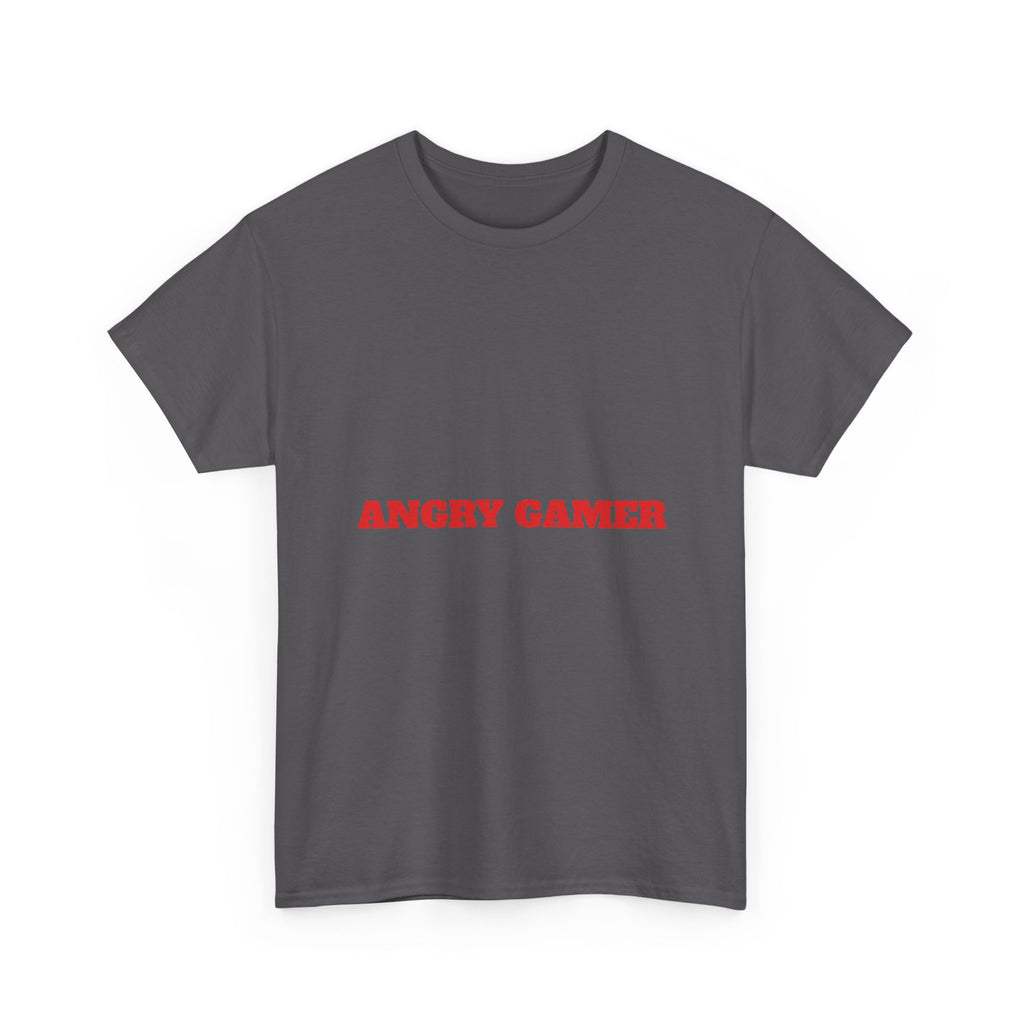 Angry Gamer T-Shirt - Minimal Red Text Gaming Tee
