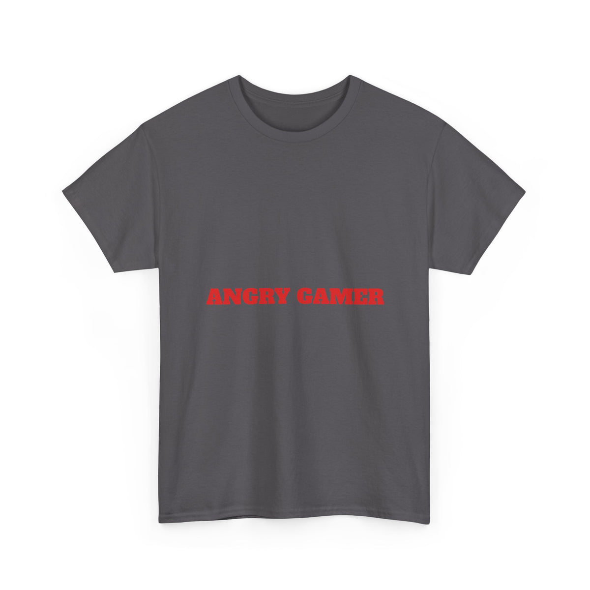 Angry Gamer T-Shirt - Minimal Red Text Gaming Tee