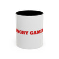 Angry Gamer Accent Coffee Mug — Bold Red Typography Gaming Gift (11/15oz)