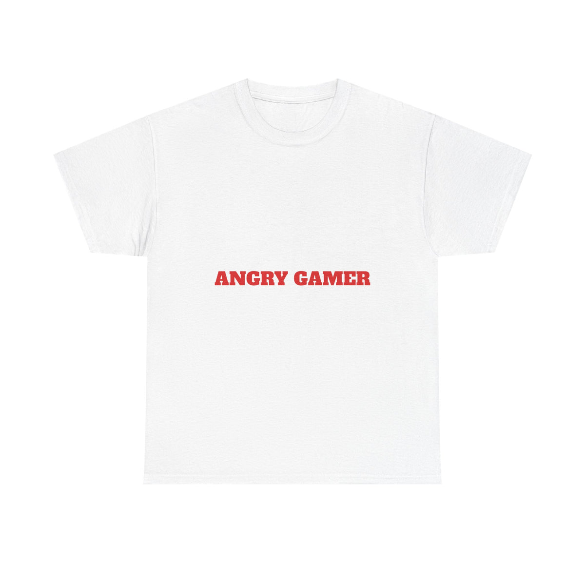 Angry Gamer T-Shirt - Minimal Red Text Gaming Tee