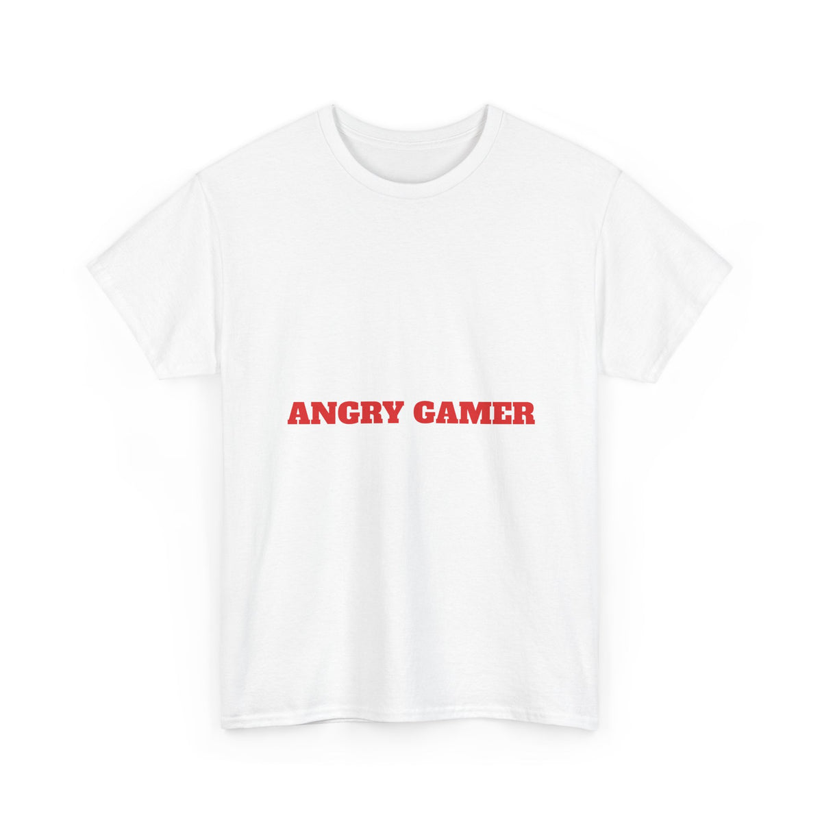 Angry Gamer T-Shirt - Minimal Red Text Gaming Tee