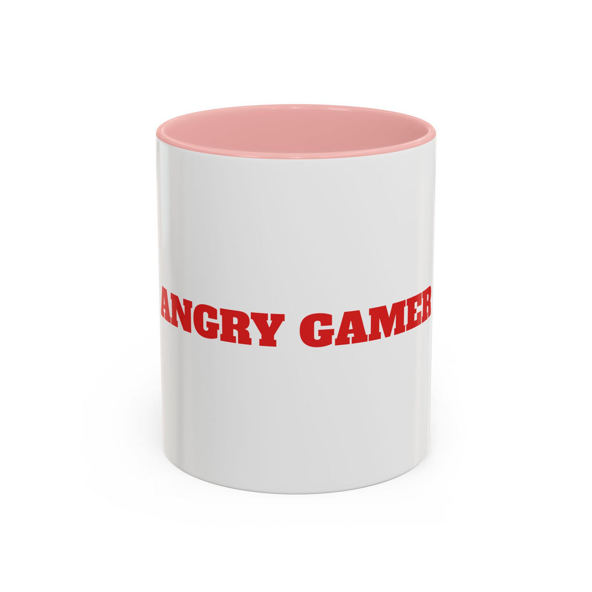 Angry Gamer Accent Coffee Mug — Bold Red Typography Gaming Gift (11/15oz)