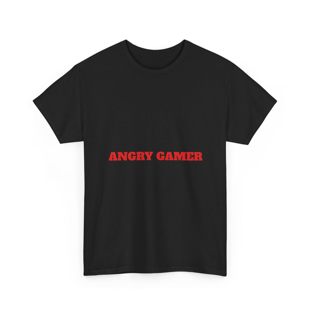Angry Gamer T-Shirt - Minimal Red Text Gaming Tee