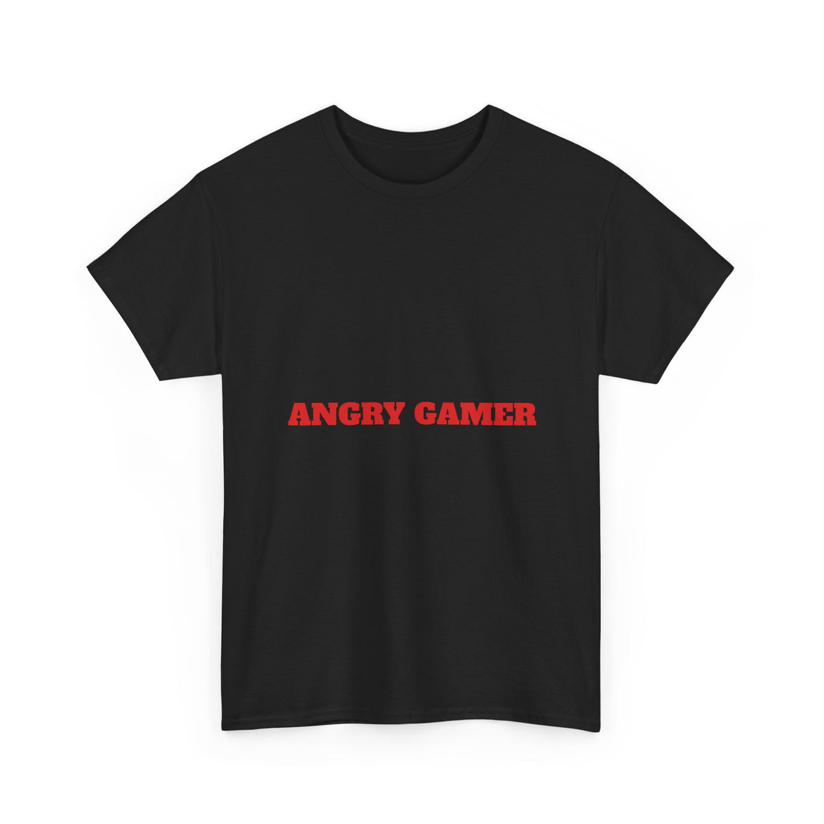 Angry Gamer T-Shirt - Minimal Red Text Gaming Tee
