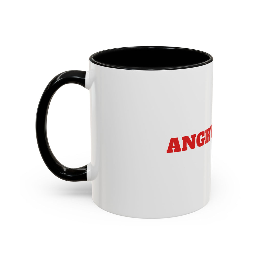 Angry Gamer Accent Coffee Mug — Bold Red Typography Gaming Gift (11/15oz)