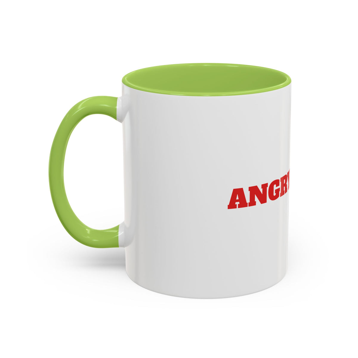 Angry Gamer Accent Coffee Mug — Bold Red Typography Gaming Gift (11/15oz)