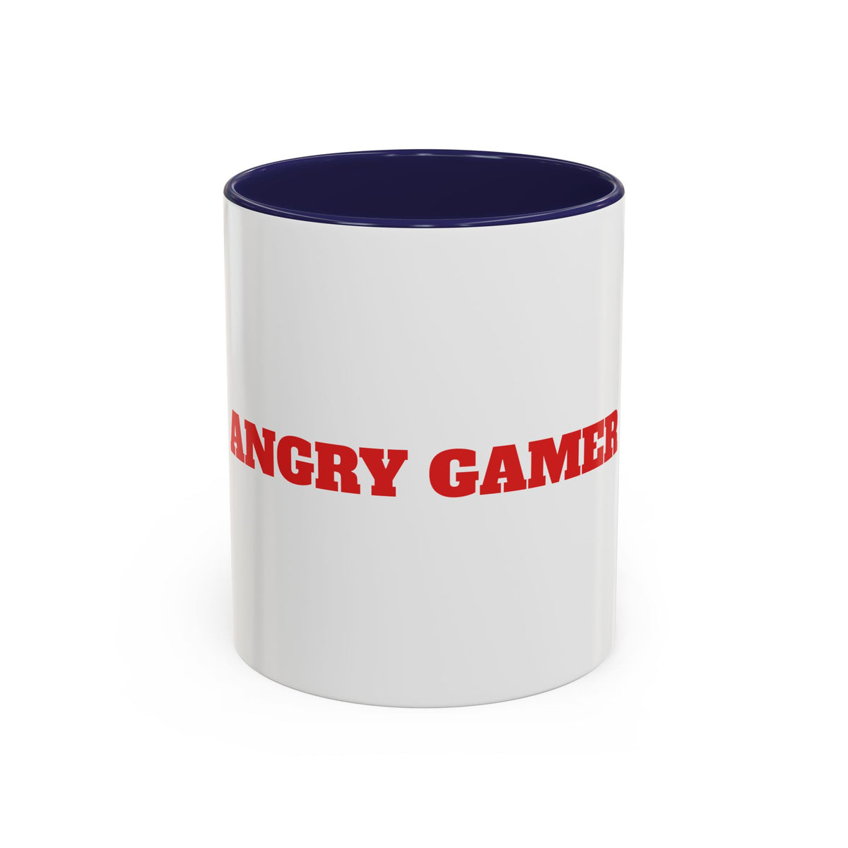 Angry Gamer Accent Coffee Mug — Bold Red Typography Gaming Gift (11/15oz)